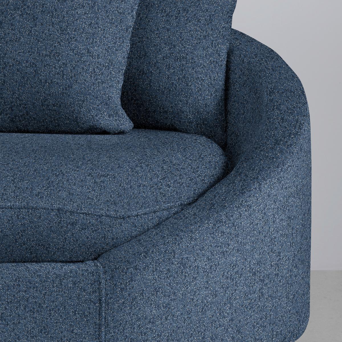 Ecksofa Axel Dunkelblau - Schwarz/Dunkelblau, MODERN, Textil/Metall (250/87/291cm) - Mömax