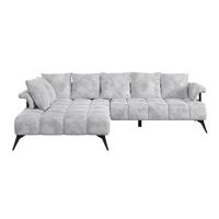Kutna Garnitura Vanessa New - svijetlo siva/crna, Moderno, tekstil/metal (200/297cm) - Modern Living