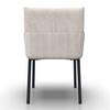 STOL MED ARMSTÖD SOFIA - beige/svart, Modern, metall/trä (57/87/58cm) - Bessagi Home