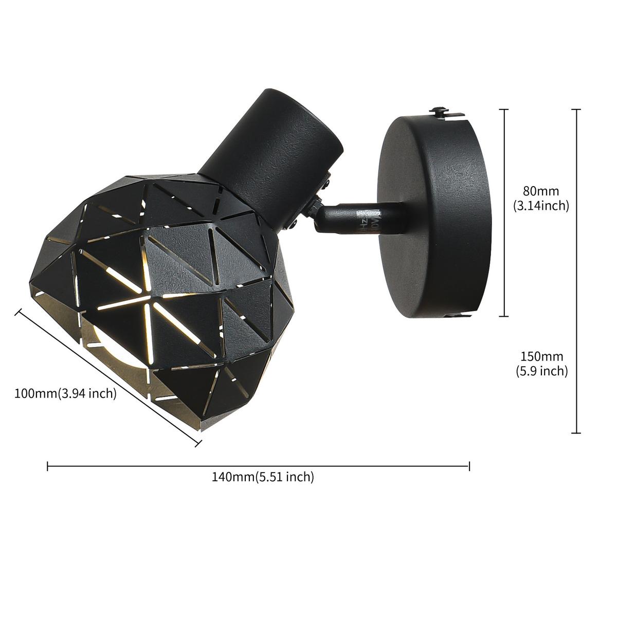 Strahler Lp-8069/1ws Bk Reus - Schwarz, Konventionell, Metall (15/10/14cm)