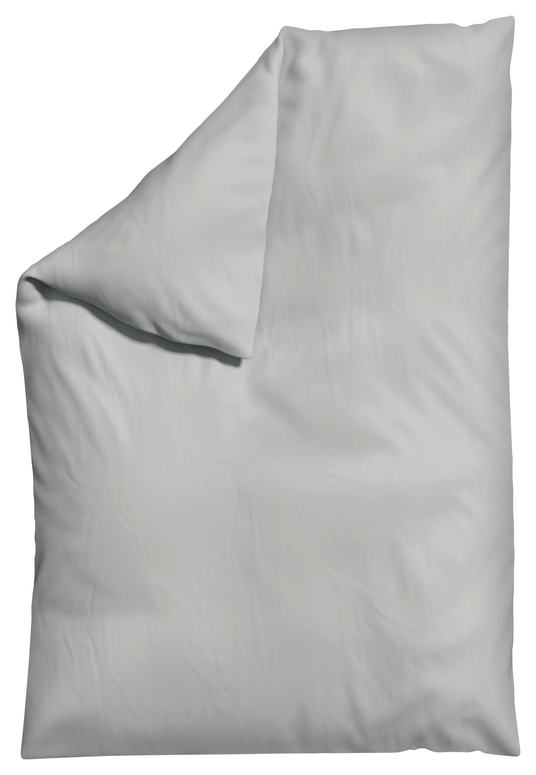 Bettdeckenbezug Woven Satin Hellgrau ca. 135-140x200cm - Hellgrau, Basics, Textil (135-140/200cm) - Schlafgut