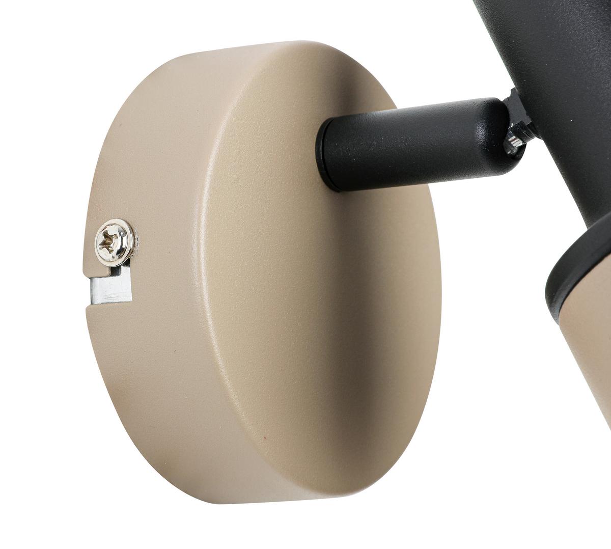 Reflektor Simba - črna/peščene barve, Romantika, kovina/umetna masa (10,8/8/9,7cm) - Mömax