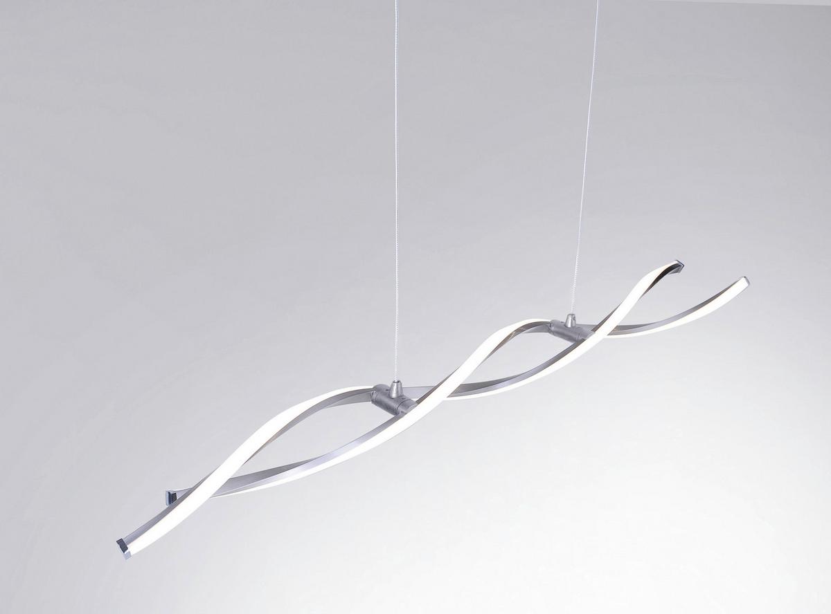 LAMPA WISZĄCA LED 9142-55 POLINA - kolor niklowy, Design, metal (110/8/140cm) - Paul Neuhaus