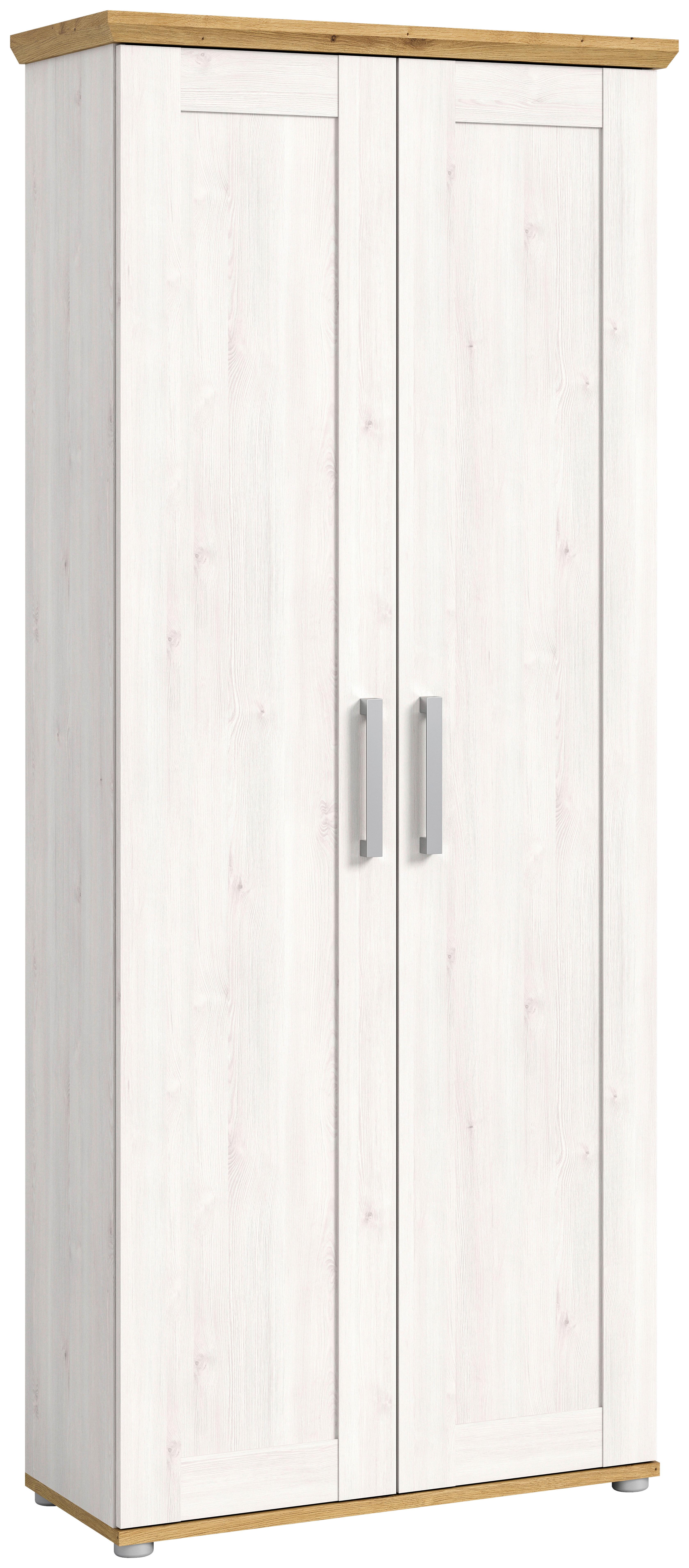 Garderobenschrank Verona ca. 78x194x37 cm Lärche/Eiche - Silberfarben, KONVENTIONELL, Holzwerkstoff/Kunststoff (78/194/37cm) - MID.YOU