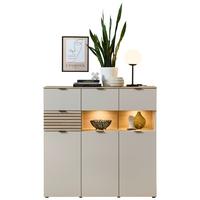 Highboard Eichefarben/kaschmir - Kaschmir/Eichefarben, Modern, Holzwerkstoff/Metall (125/125/45cm) - Premium Living