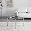 COUCHTISCH CHRIS - Chromfarben/Schwarz, Design, Keramik/Metall (80/80/43cm) - Mömax