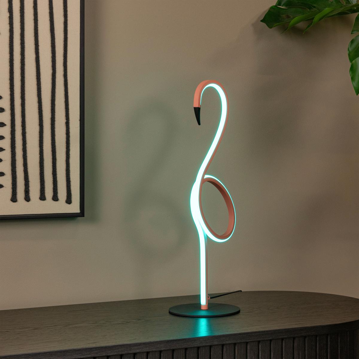 Led-tischleuchte 05545/06/66 Flamingo - Schwarz, Lifestyle, Metall (15/18.1/49.5cm) - Lucide
