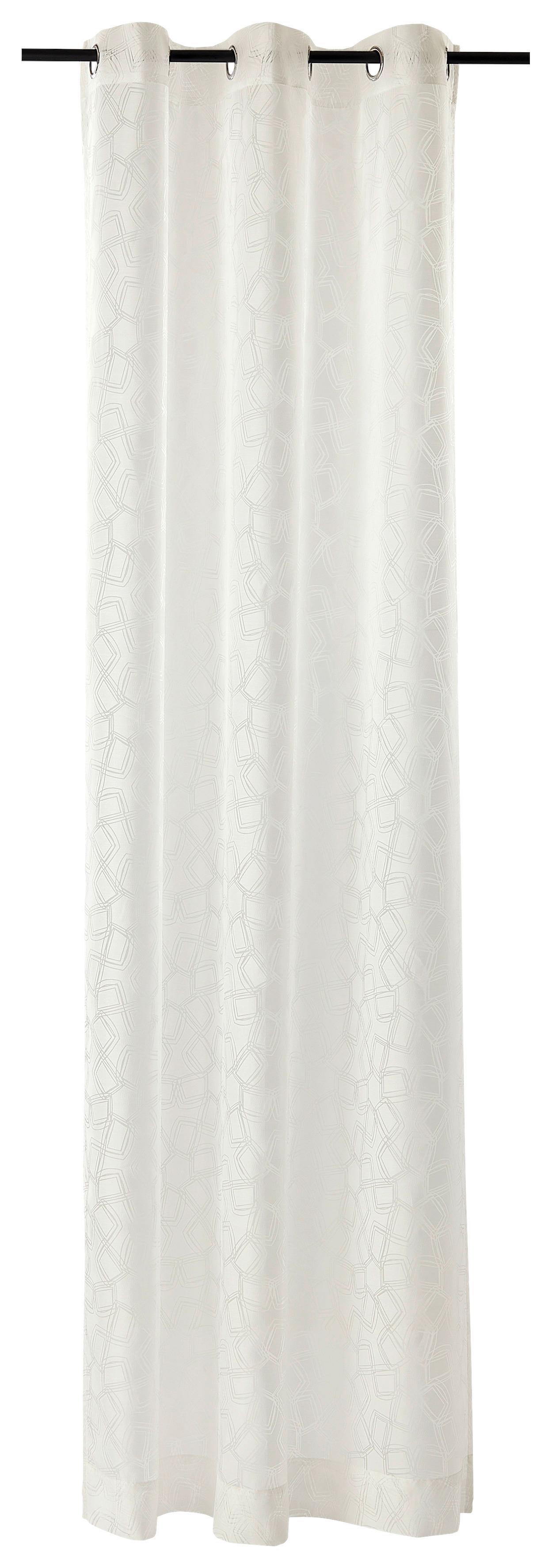 ZASŁONA NA PRZELOTKACH SW-TYPE - kremowy/biały, Design, tkanina (140/250cm) - Schöner Wohnen