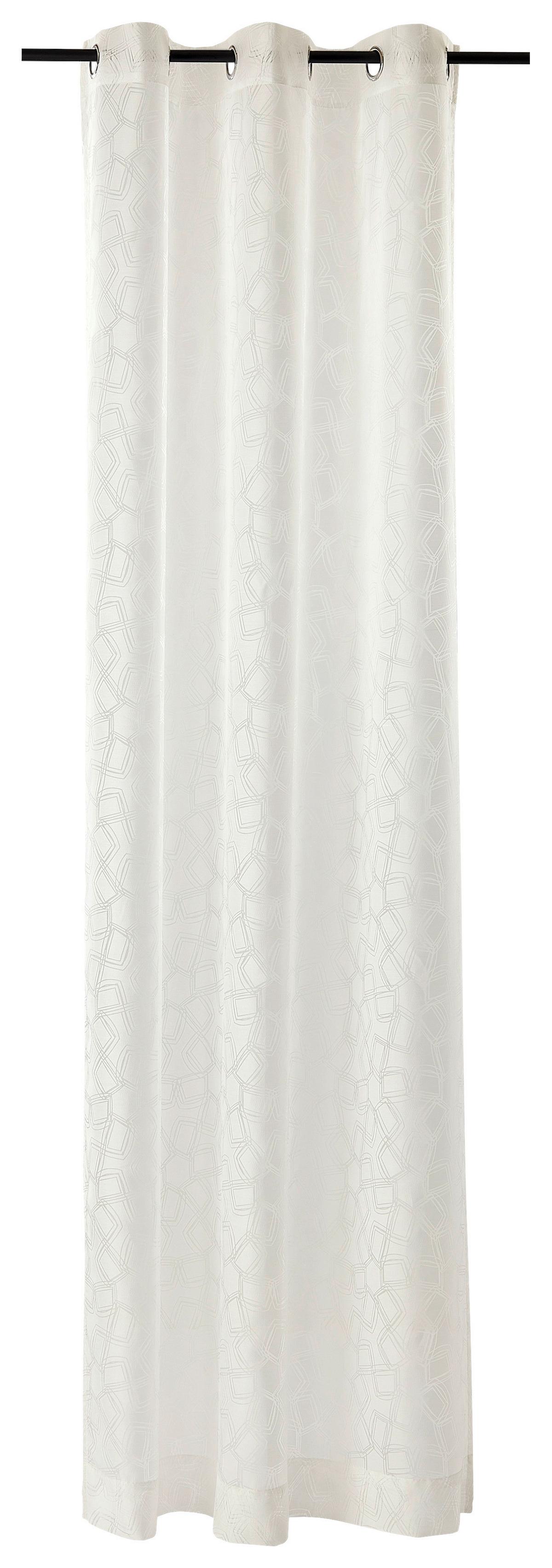 ZASŁONA NA PRZELOTKACH SW-TYPE - kremowy/biały, Design, tkanina (140/250cm) - Schöner Wohnen