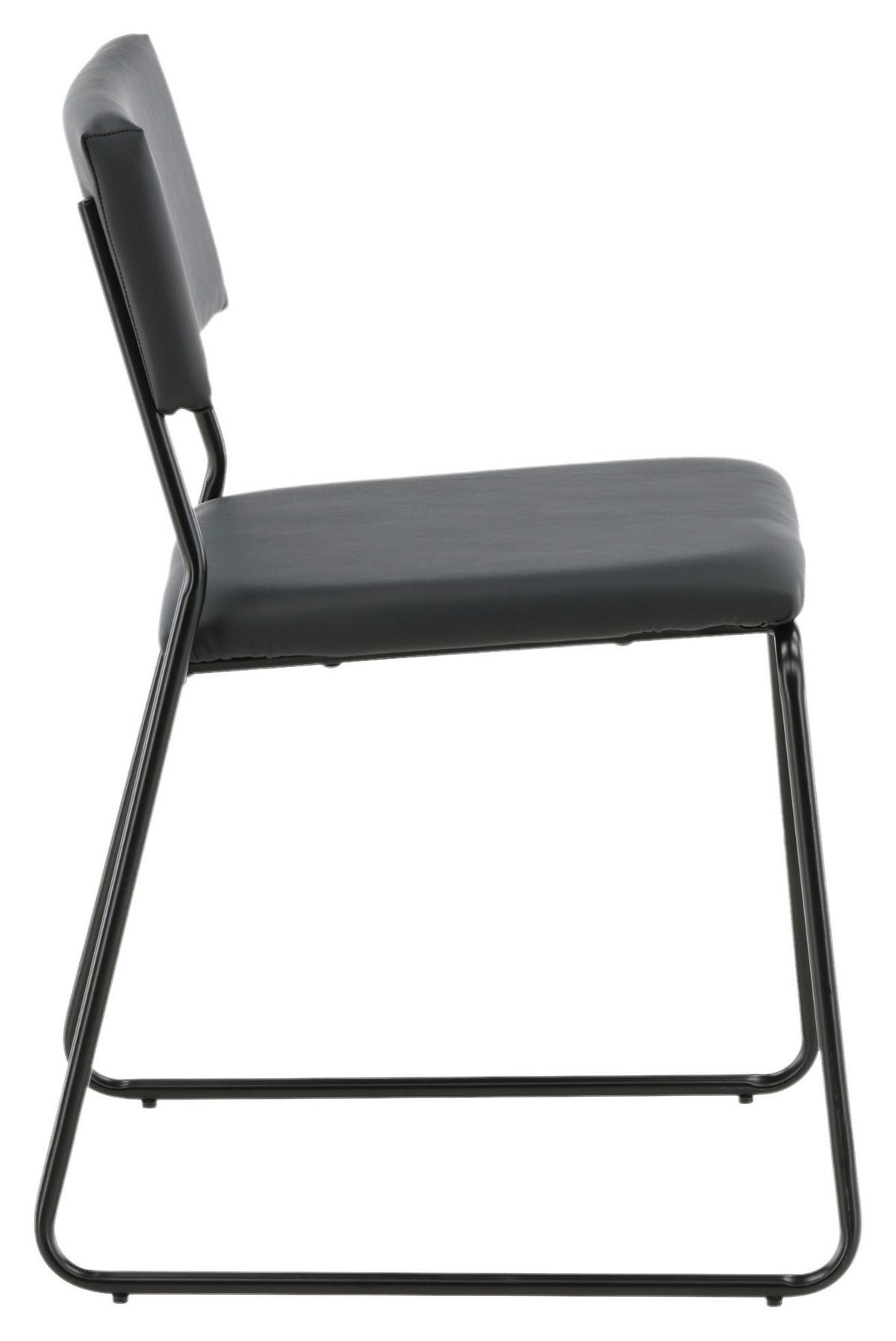 STUHL-SET KENTH - Schwarz, Design, Textil/Metall (40/76/52cm) - Livetastic