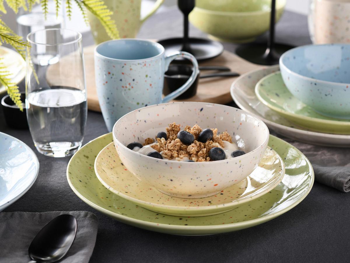 Kombinirani Servis Confetti Bunt, 16-Delni - svetlo modra/svetlo zelena, Basics, keramika - Creatable