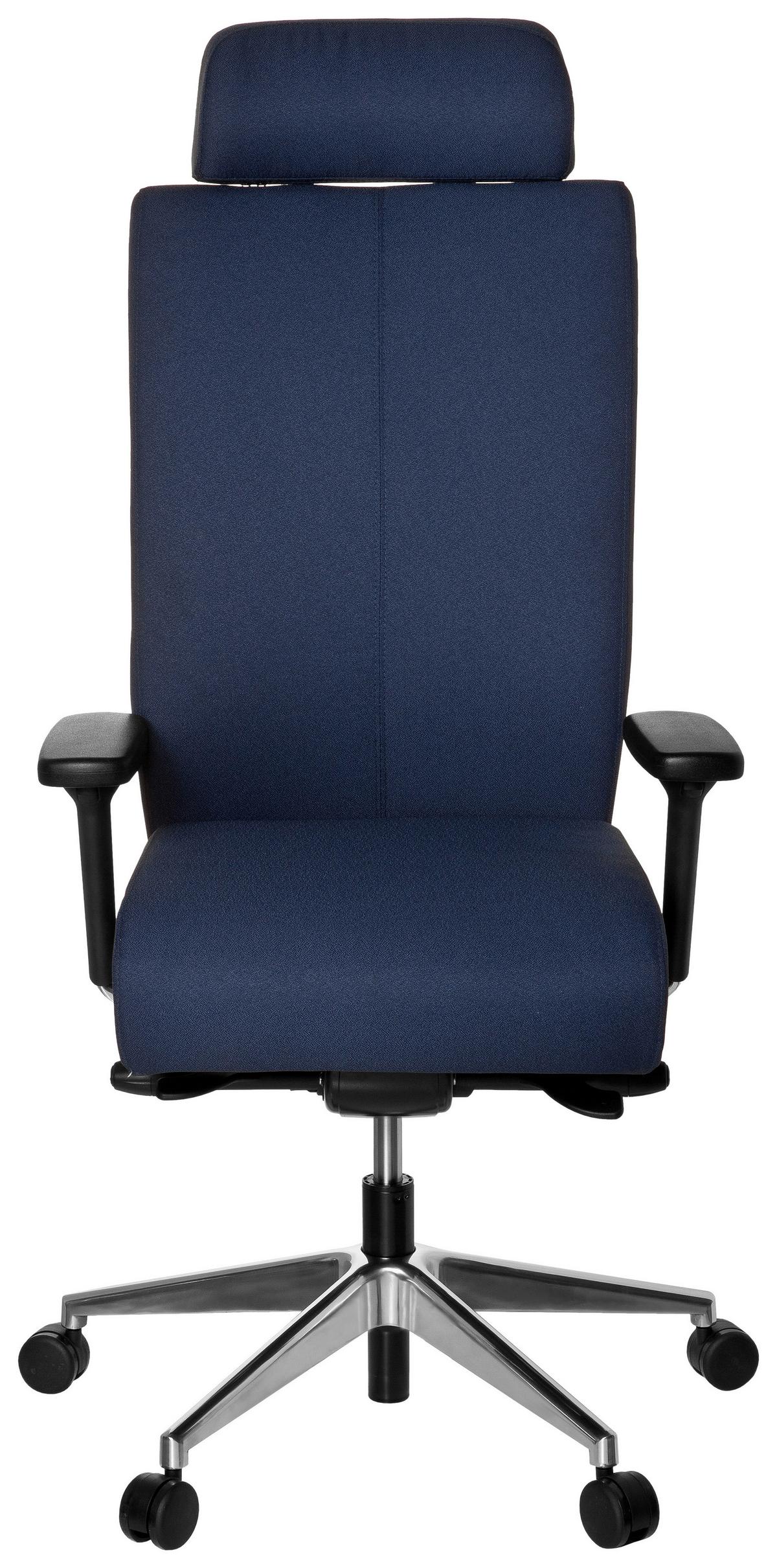 Pisarniški Stol Pro-tec Xxl, Modra - črna/barve aluminija, Moderno, kovina/umetna masa (59/138/49cm) - MID.YOU
