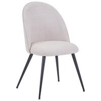 Stuhl Lotte Beige - Beige/Schwarz, Lifestyle, Textil/Metall (49.5/83.5/53.5cm) - Mömax