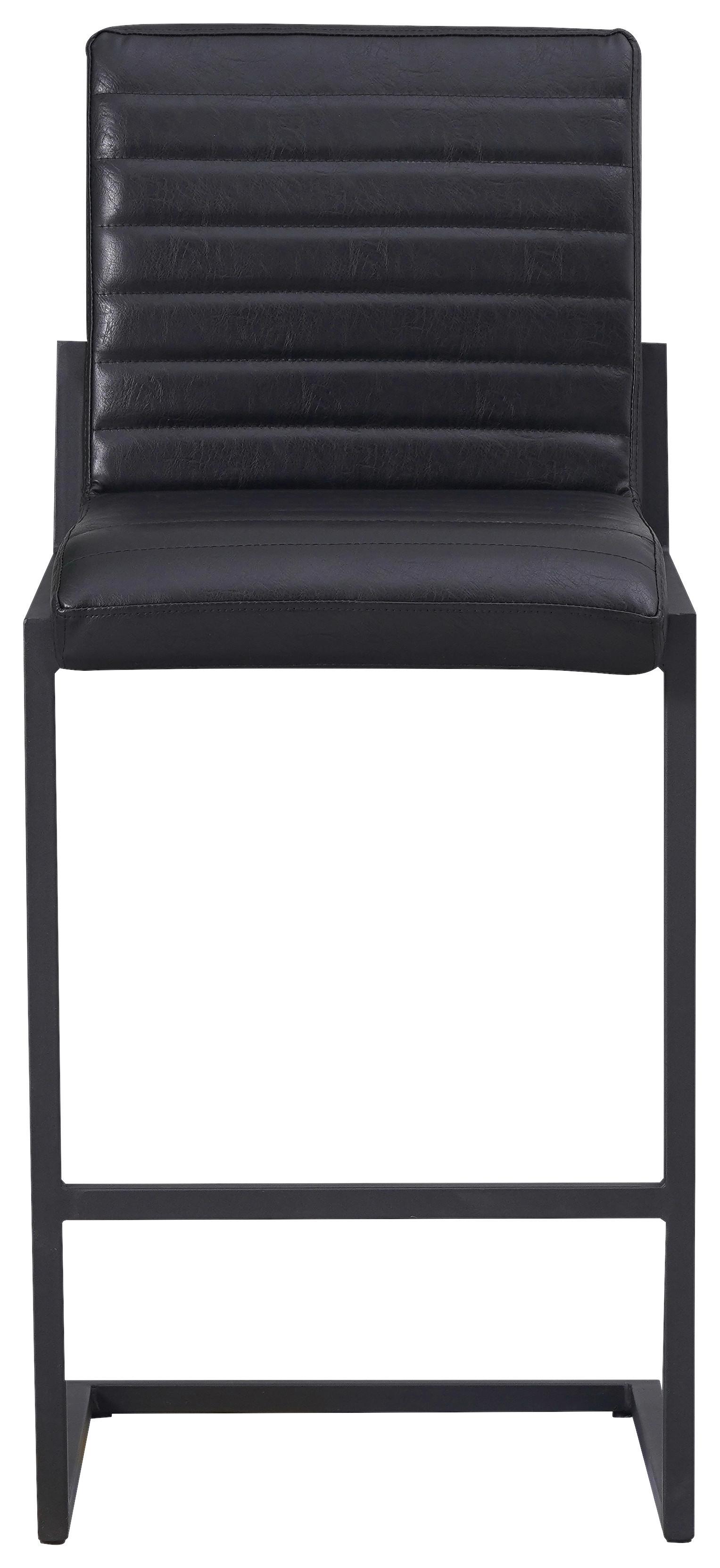 BARHOCKER-SET KUBIS - Schwarz, KONVENTIONELL, Textil/Metall (50/112/60cm) - MID.YOU