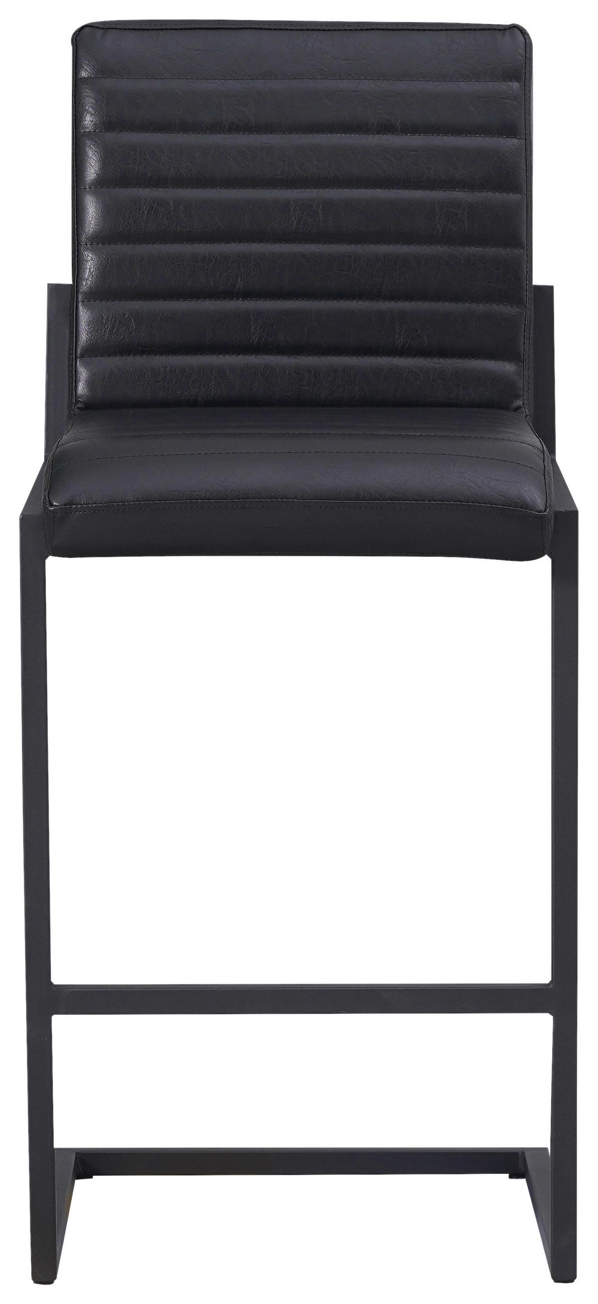 BARHOCKER-SET KUBIS - Schwarz, KONVENTIONELL, Textil/Metall (50/112/60cm) - MID.YOU