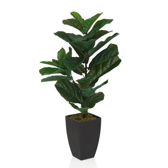 Umetna Rastlina Lyrata - črna/zelena, Moderno, umetna masa (20/80/20cm) - MID.YOU