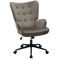 Chefsessel in Dunkelgrau - Chromfarben/Dunkelgrau, MODERN, Textil/Metall (68/102/76cm) - Mömax
