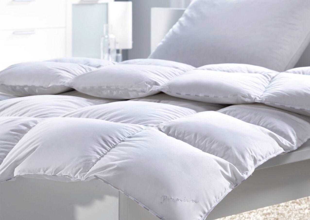 Kassettenduvet Premium Weiss ca. 200x210cm - Weiss, Textil (200/210cm) - Premium Living