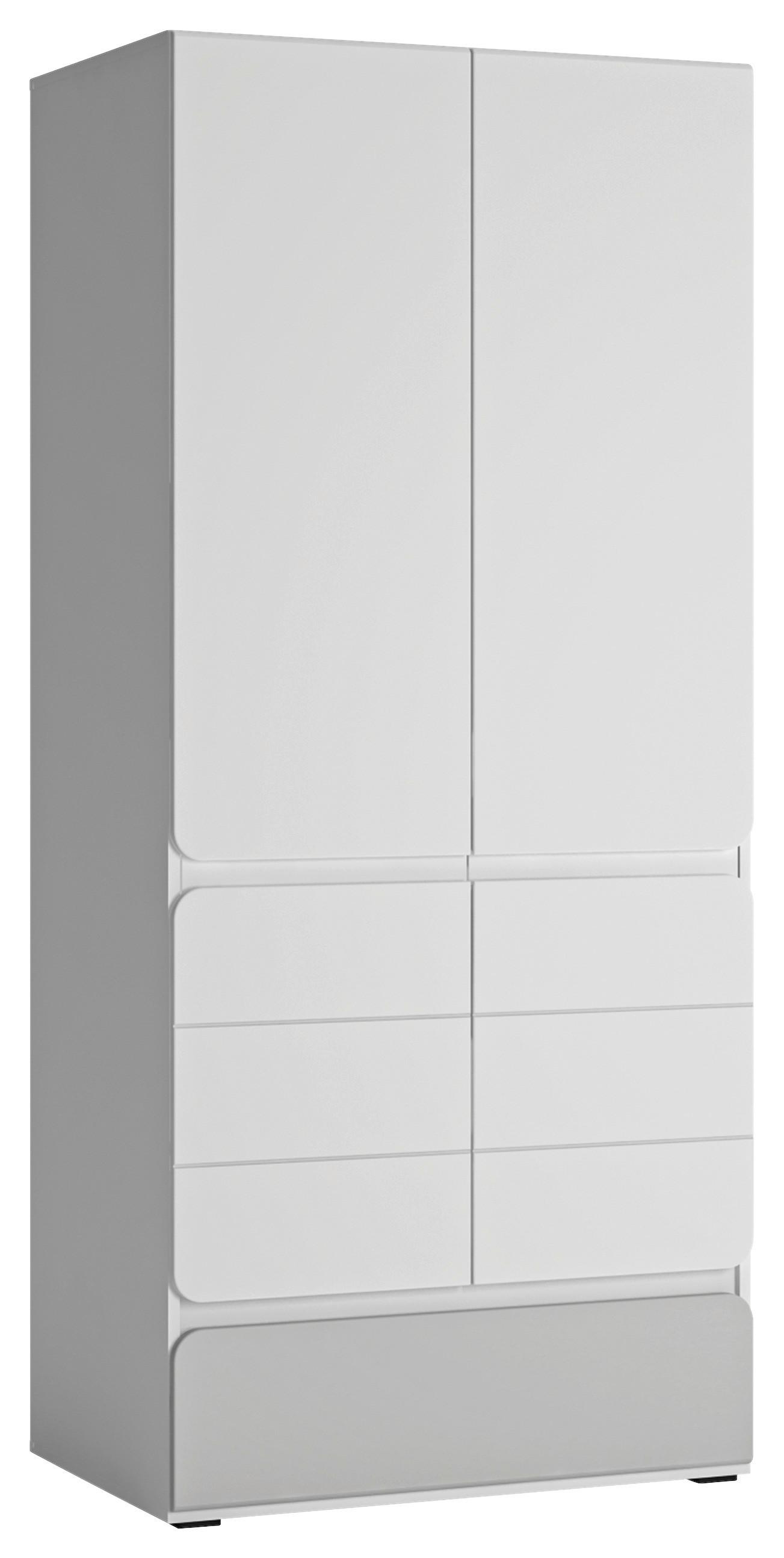 Ormar S Klasičnim Vratima Flexi - siva visoki sjaj/bijela, Moderno, drvni materijal (84/193,4/59,6cm) - Premium Living