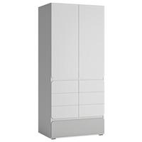 Ormar S Klasičnim Vratima Flexi - siva visoki sjaj/bijela, Moderno, drvni materijal (84/193,4/59,6cm) - Premium Living