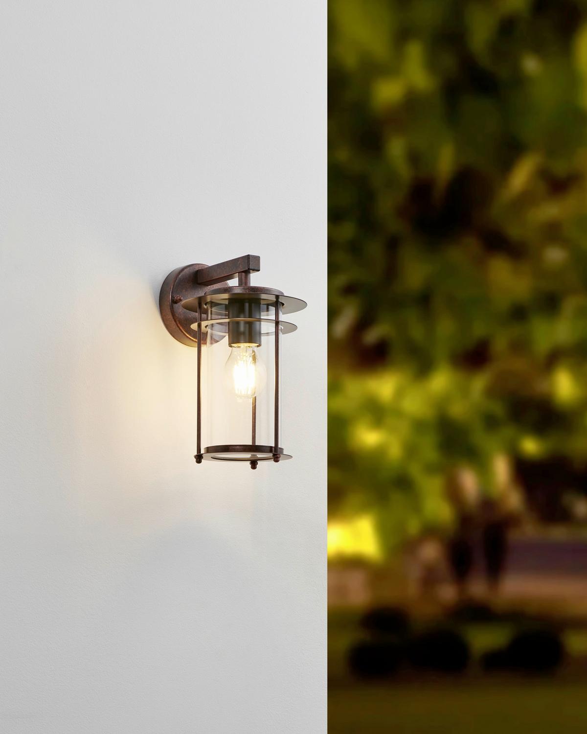 Aussenwandleuchte 96241 Valdeo - Klar/Transparent, Basics, Glas/Metall (16,5/27,5/20cm) - Eglo