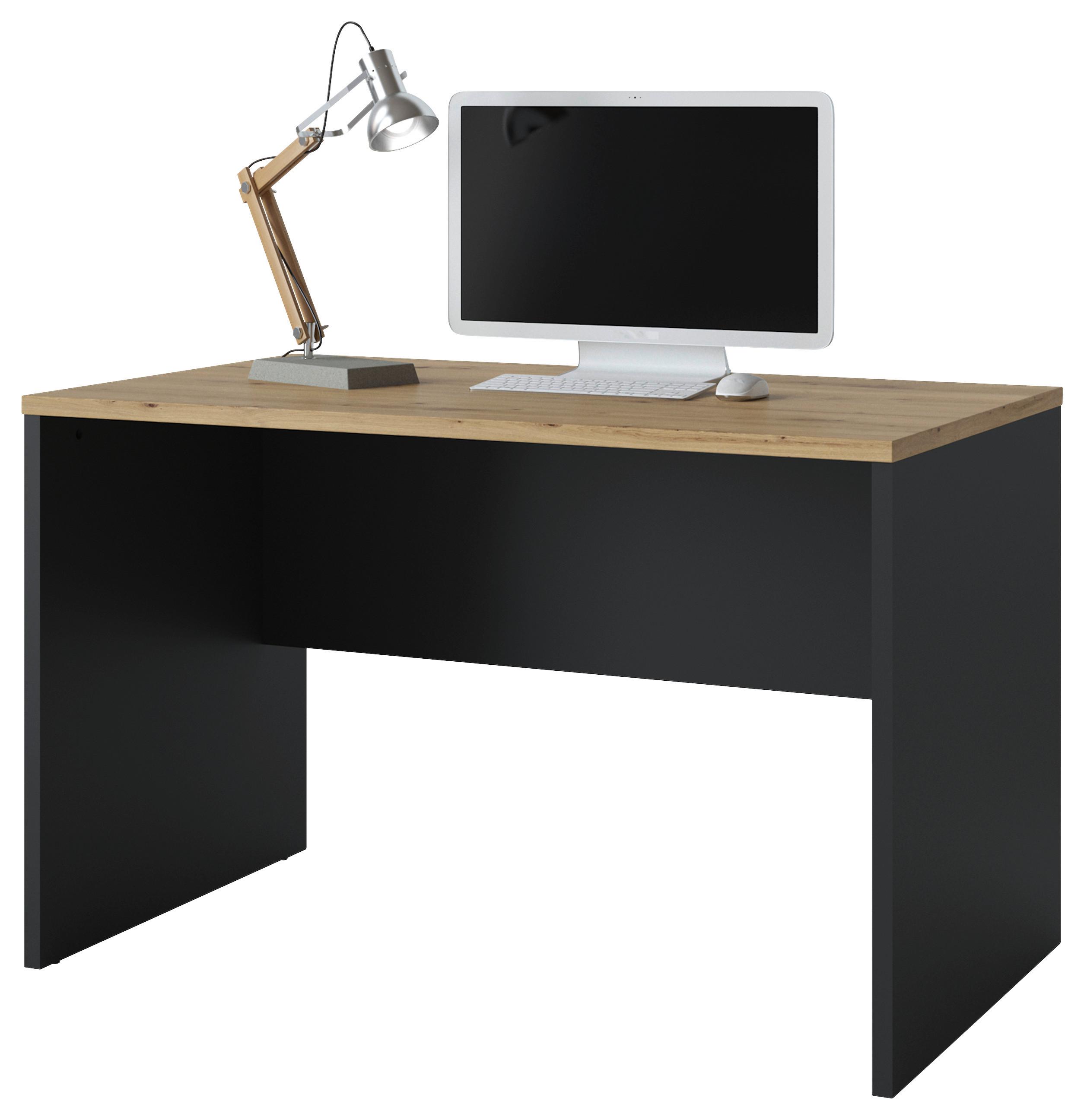 Pisalna Miza Turino, Antracit, Barva Hrasta - barve hrasta/antracit, Trend, umetna masa/leseni material (120/75,5/70cm)