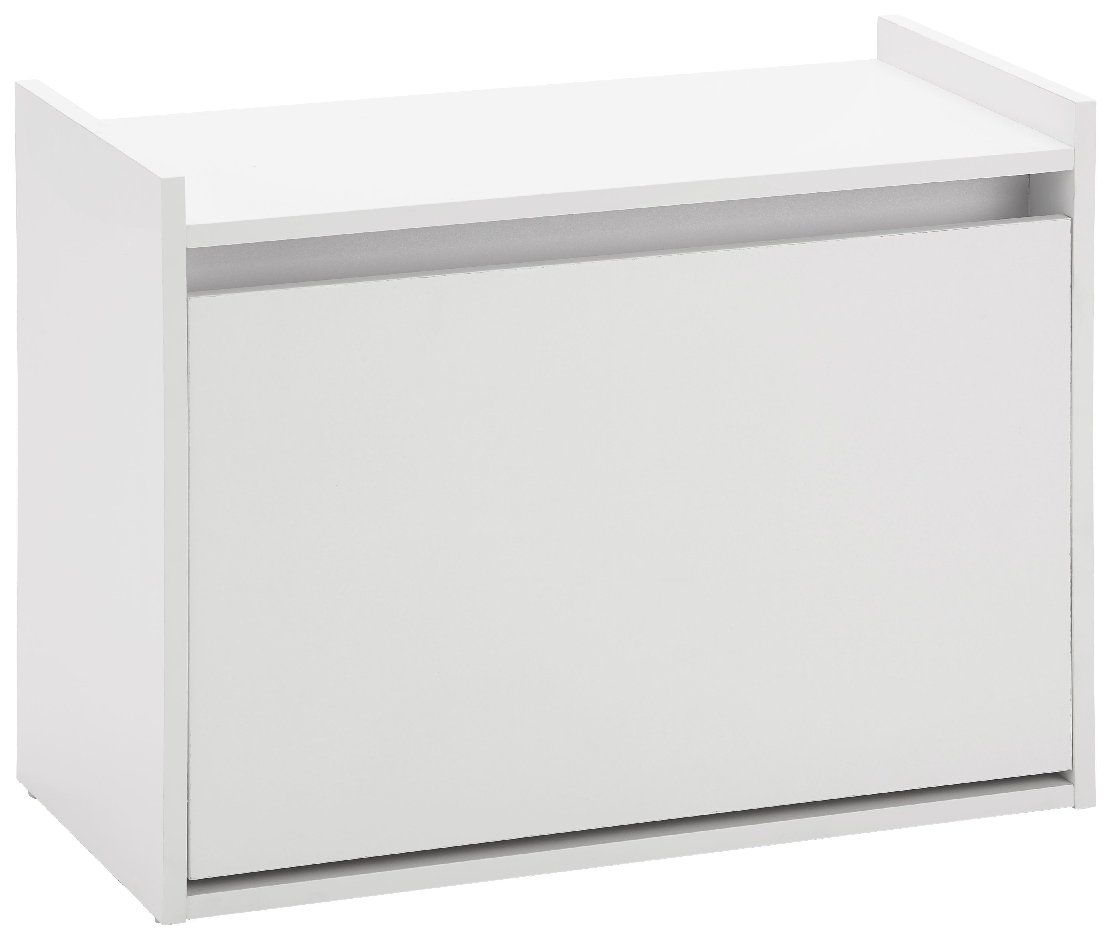 Schuhkipper in Weiß "Mali" - Weiß, MODERN, Holzwerkstoff (63/48/30cm) - Bessagi Home