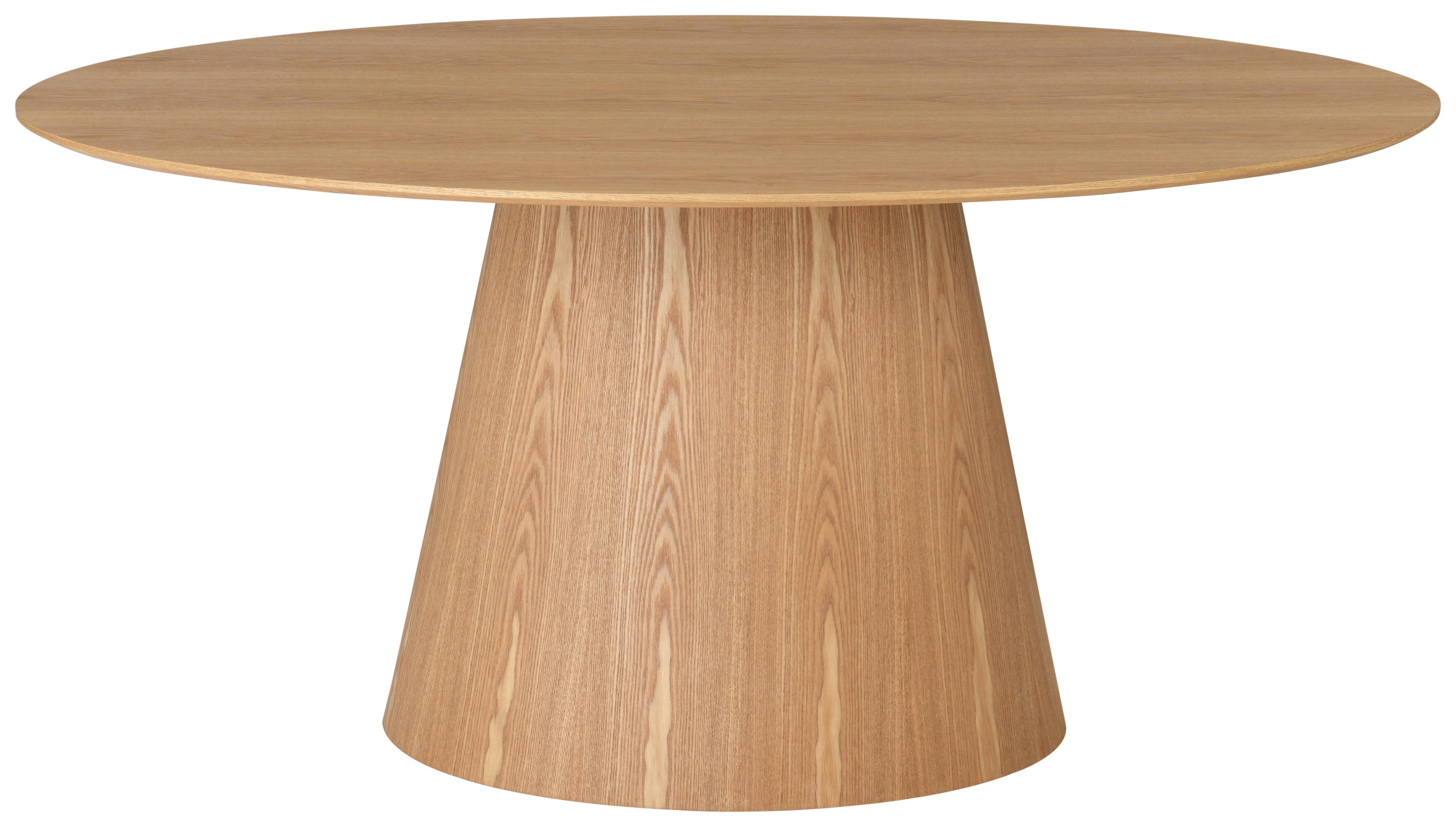 Ovalna Jedilna Miza Monte, Barva Hrasta, 160x90 - barve hrasta, Moderno, leseni material/les (160/90/76cm) - Modern Living