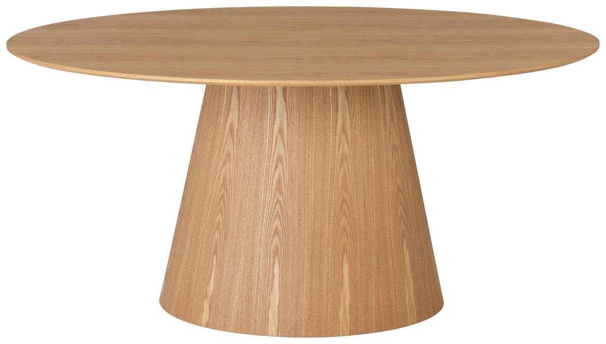 Ovalna Jedilna Miza Monte, Barva Hrasta, 160x90 - barve hrasta, Moderno, leseni material/les (160/90/76cm) - Modern Living