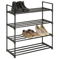 Schuhregal in Schwarz - Schwarz, MODERN, Metall (65/82/30cm) - Based