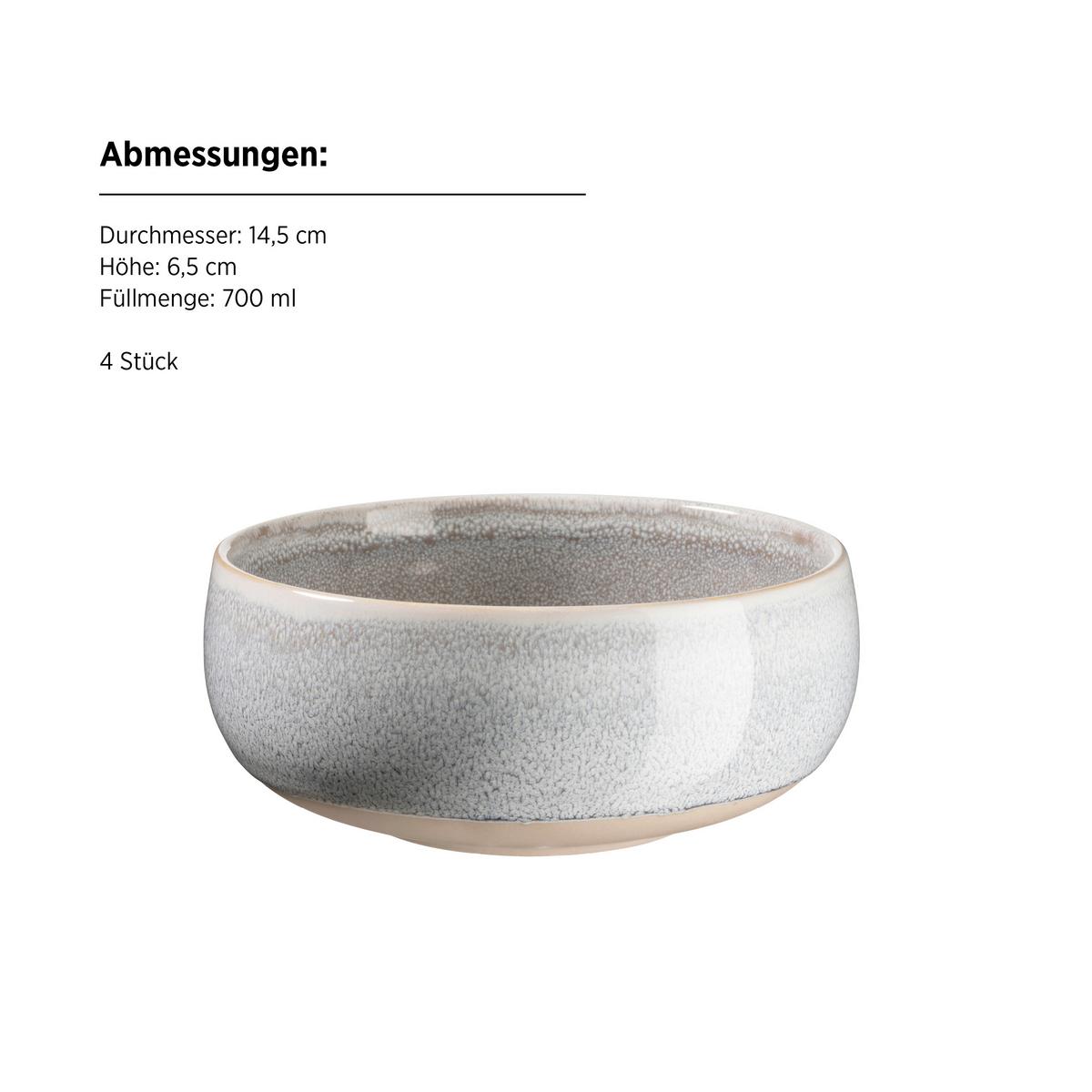 Frühstücksservice 935621 Aquata Frühstückservice - Beige/Grau, Basics, Keramik - Mäser