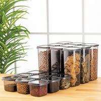 ZESTAW POJEMNIKÓW KUCHENNYCH 3808006402 - antracytowy/przezroczysty, Basics, tworzywo sztuczne (10/10/9,5cm)