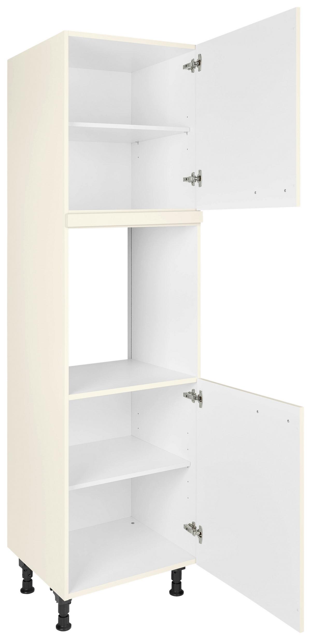 Geräteumbauschrank Touch Magnolie - Edelstahlfarben/Magnolie, MODERN, Holzwerkstoff/Metall (60/216,6/58cm) - Nobilia