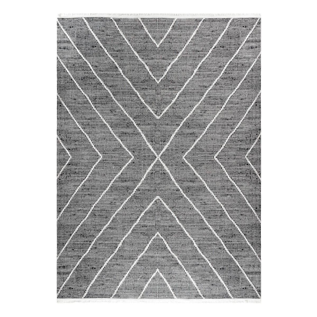 Webteppich Emilian in Grau ca. 120x170cm - Grau, Natur, Textil (120/170cm)
