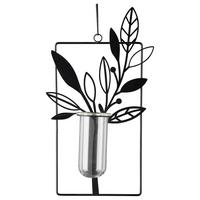 Dekohänger Henry I Schwarz - Schwarz, KONVENTIONELL, Glas/Metall (18/41/6cm) - Modern Living