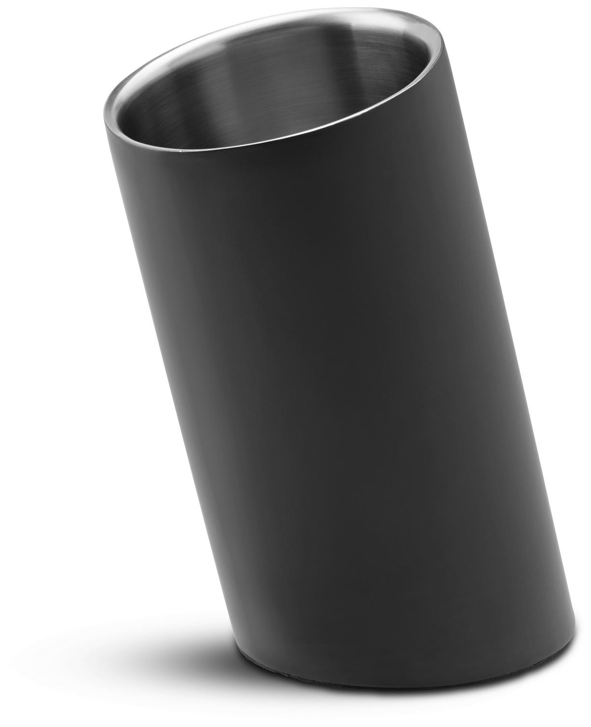 Weinkühler Glamour in Schwarz matt - Schwarz, MODERN, Kunststoff/Metall (12/23,5cm) - Premium Living