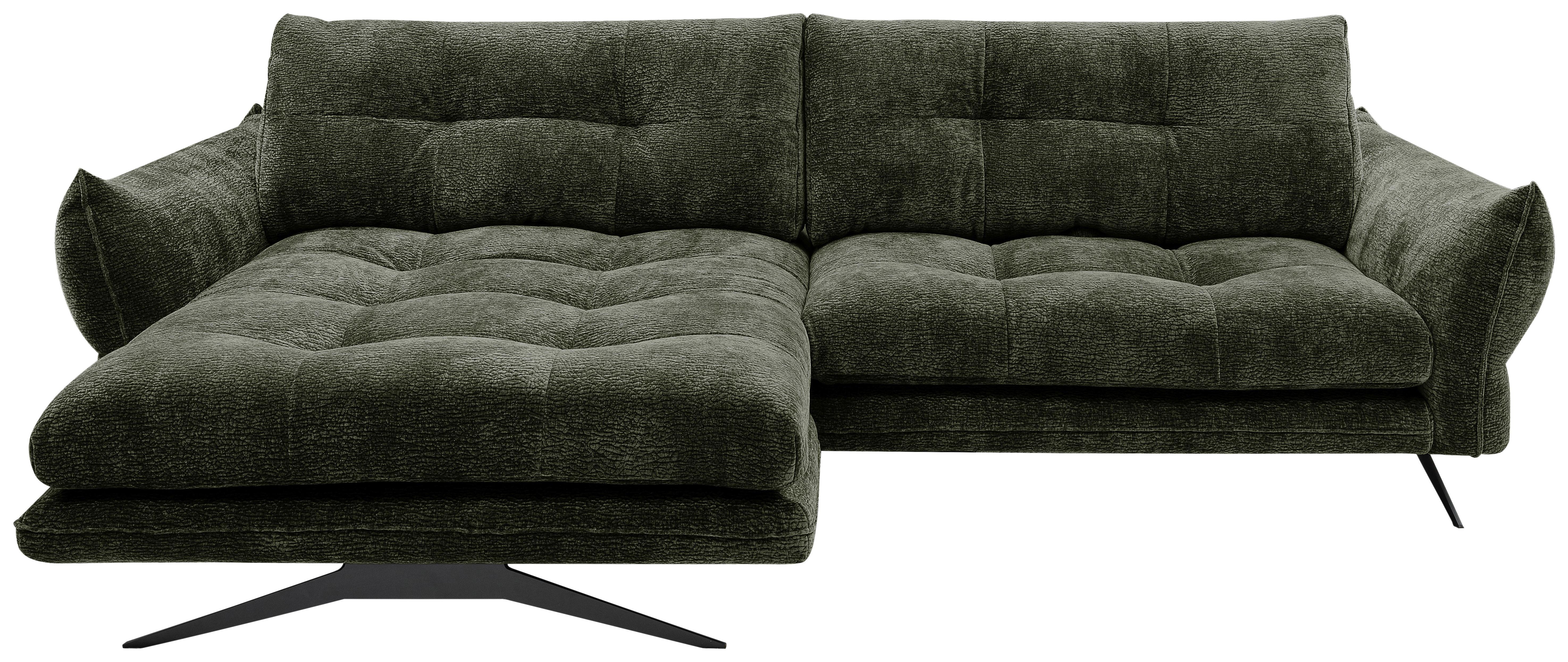 Kutna Garnitura Baxter - siva/crna, Moderno, tekstil/metal (177/68-87/280cm) - Premium Living