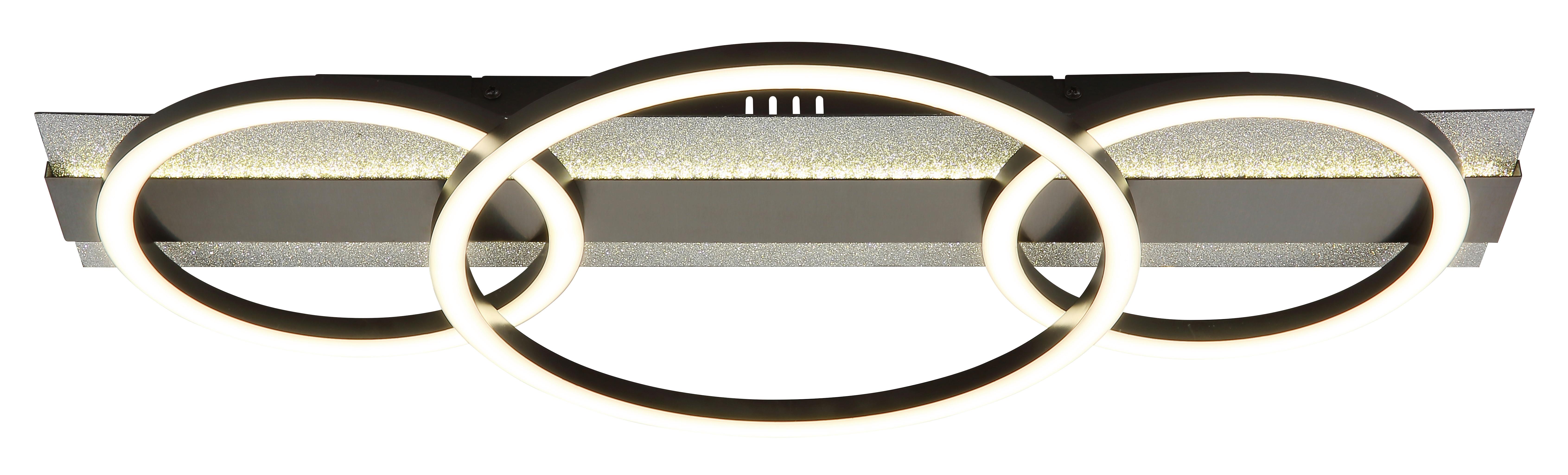 Led Stropna Svjetiljka Norberto - bijela/srebrne boje, Design, metal/plastika (62,2/30/8,8cm) - Globo