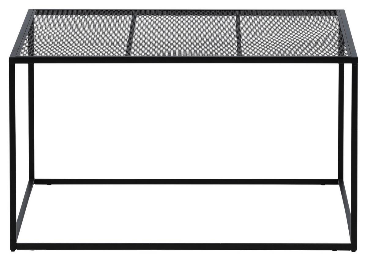 COUCHTISCH NETZ - Schwarz, Design, Metall (80/80/45cm) - Livetastic