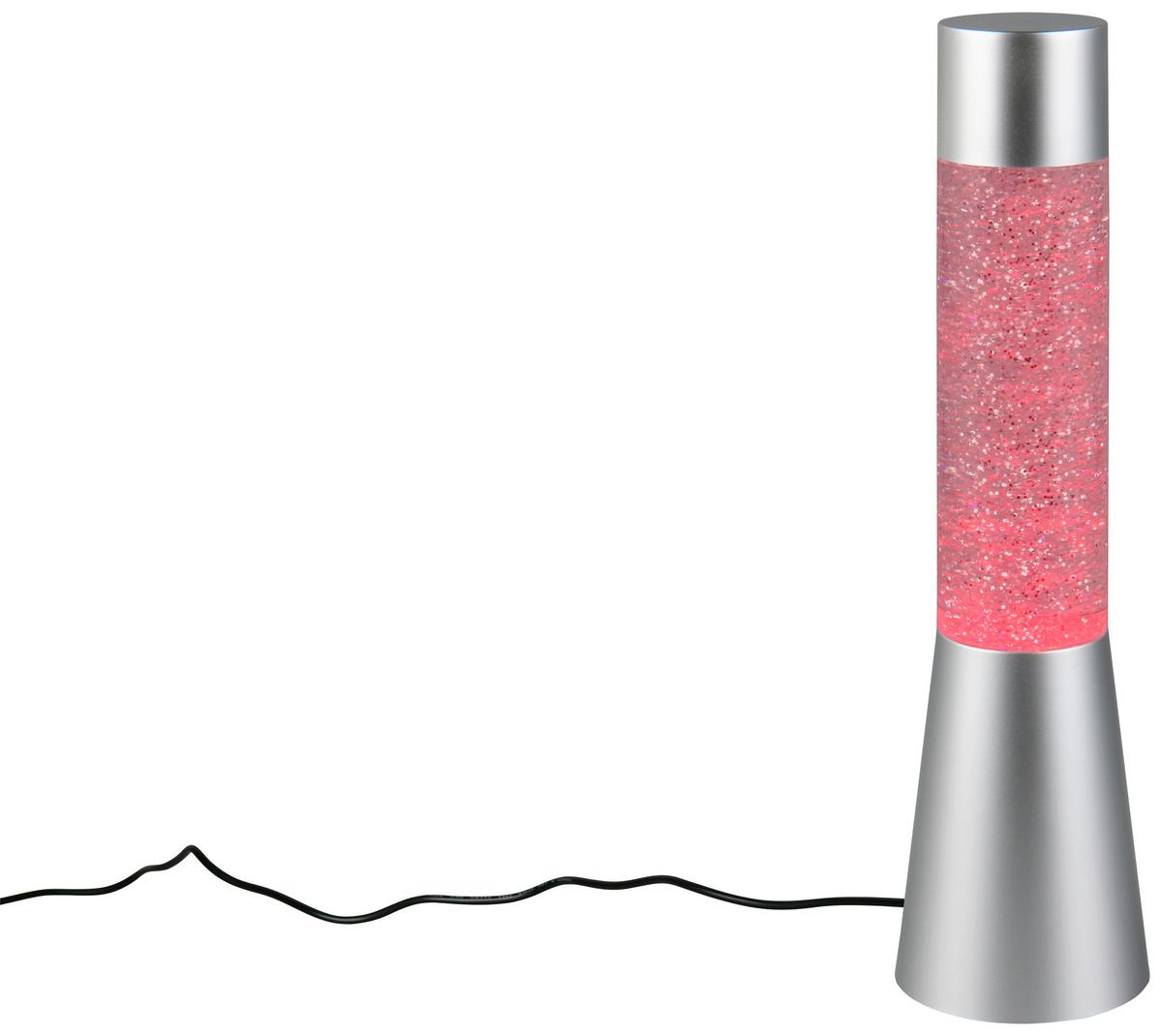 Lampă cu sclipici Gertrude - argintiu, Konventionell, plastic/metal (9/33cm) - Mömax