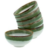 Set Skodelic Za Omake Cascade Green, 6-Delni - zelena/bela, Design, keramika (11,5cm) - Creatable