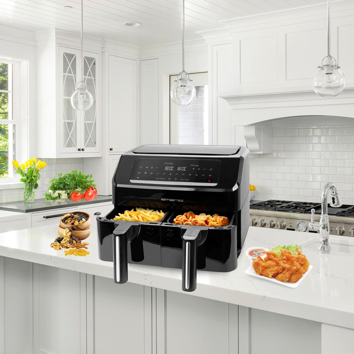 FRYTKOWNICA BEZTŁUSZCZOWA PREMIUM FRYER - czarny, Basics, tworzywo sztuczne/metal (38/34,6/29,5cm) - EMERIO