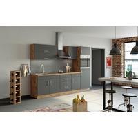 Küchenleerblock Sorrento ohne Geräte ca. 270 cm Anthrazit - Eichefarben/Anthrazit, MODERN, Holzwerkstoff (270/200/60cm) - Held