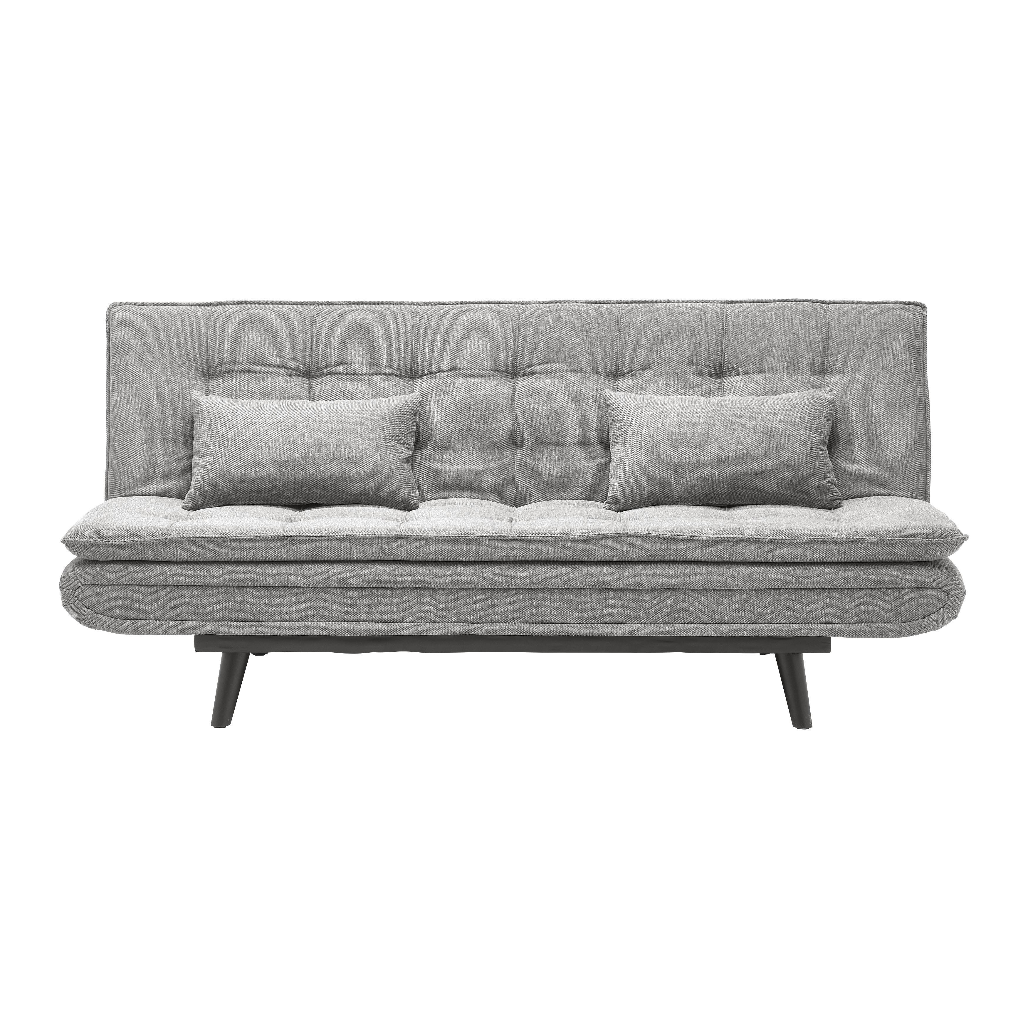 Schlafsofa Sun Grau - Schwarz/Grau, MODERN, Holz/Textil (190/83/93cm) - Mömax