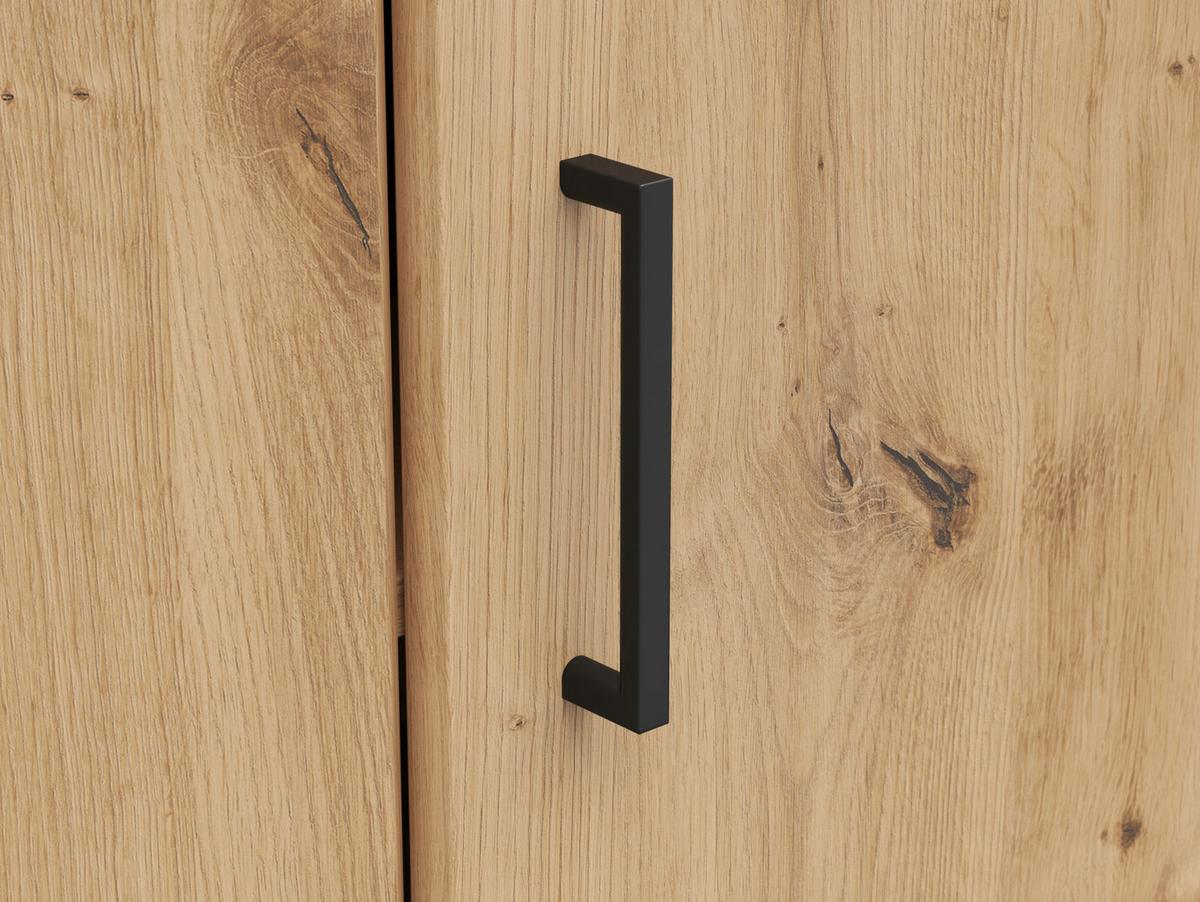 Eckkommode Multistauraum Eiche Artisan - Anthrazit/Schwarz, Modern, Holzwerkstoff/Kunststoff (71,5/83/71,5cm) - Premium Living