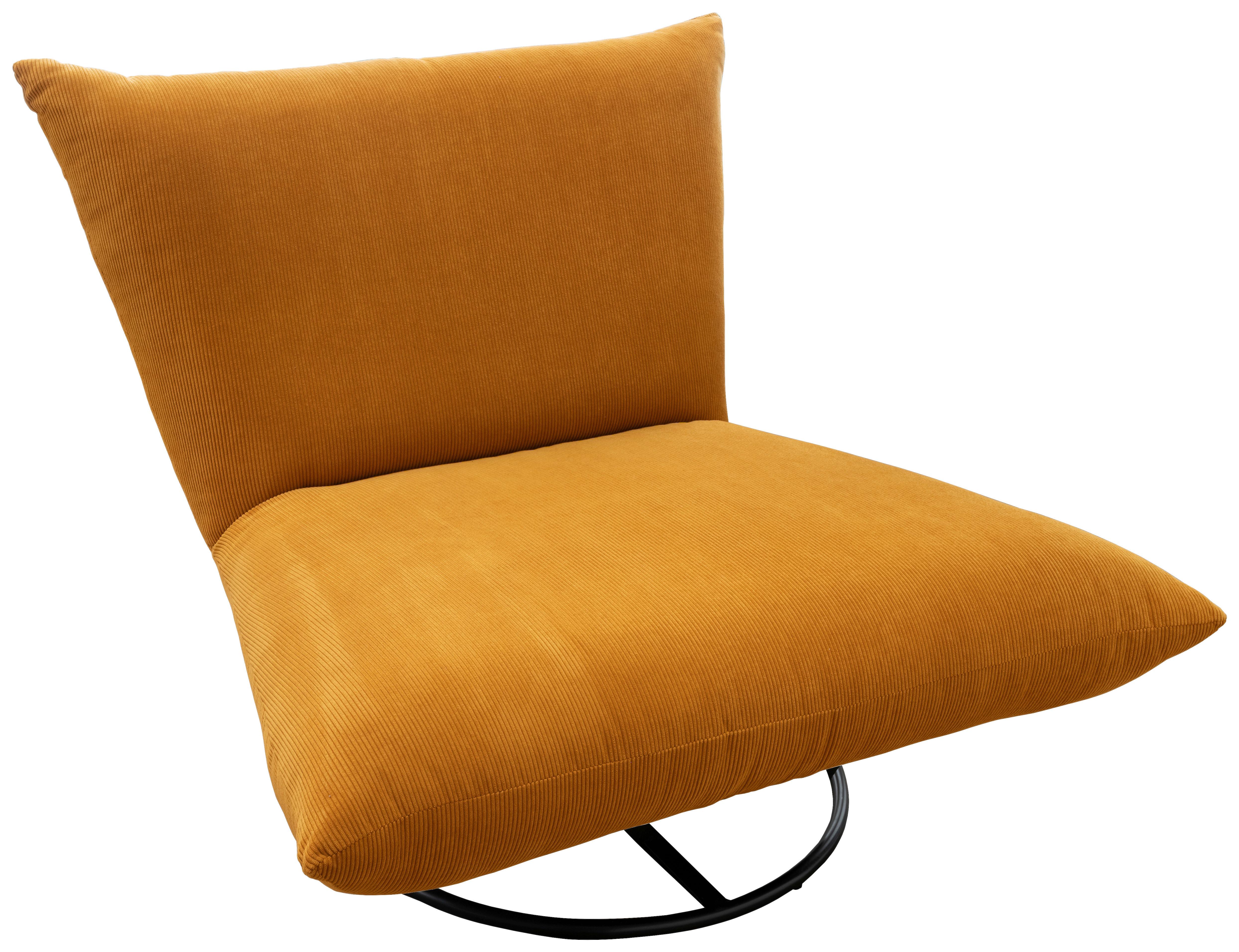 Relaxsessel Cremona Gelb - Gelb/Schwarz, Design, Textil/Metall (100/78/96cm) - Livetastic