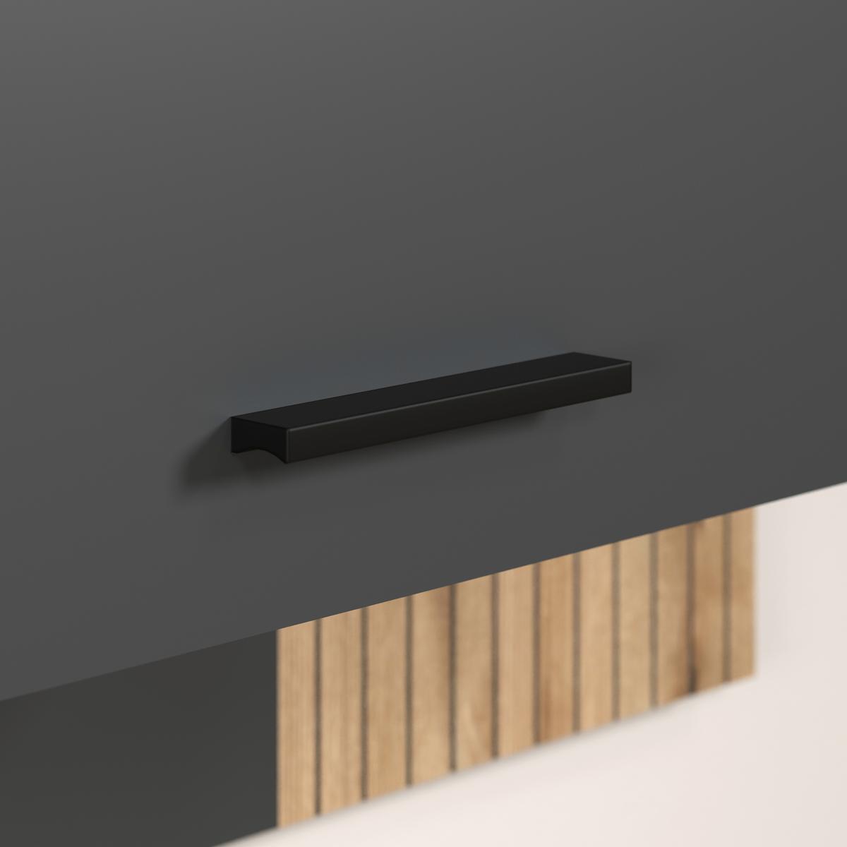 WOHNWAND BAGGIO - Eichefarben/Anthrazit, Design, Glas/Holzwerkstoff (360/212/40cm) - MID.YOU