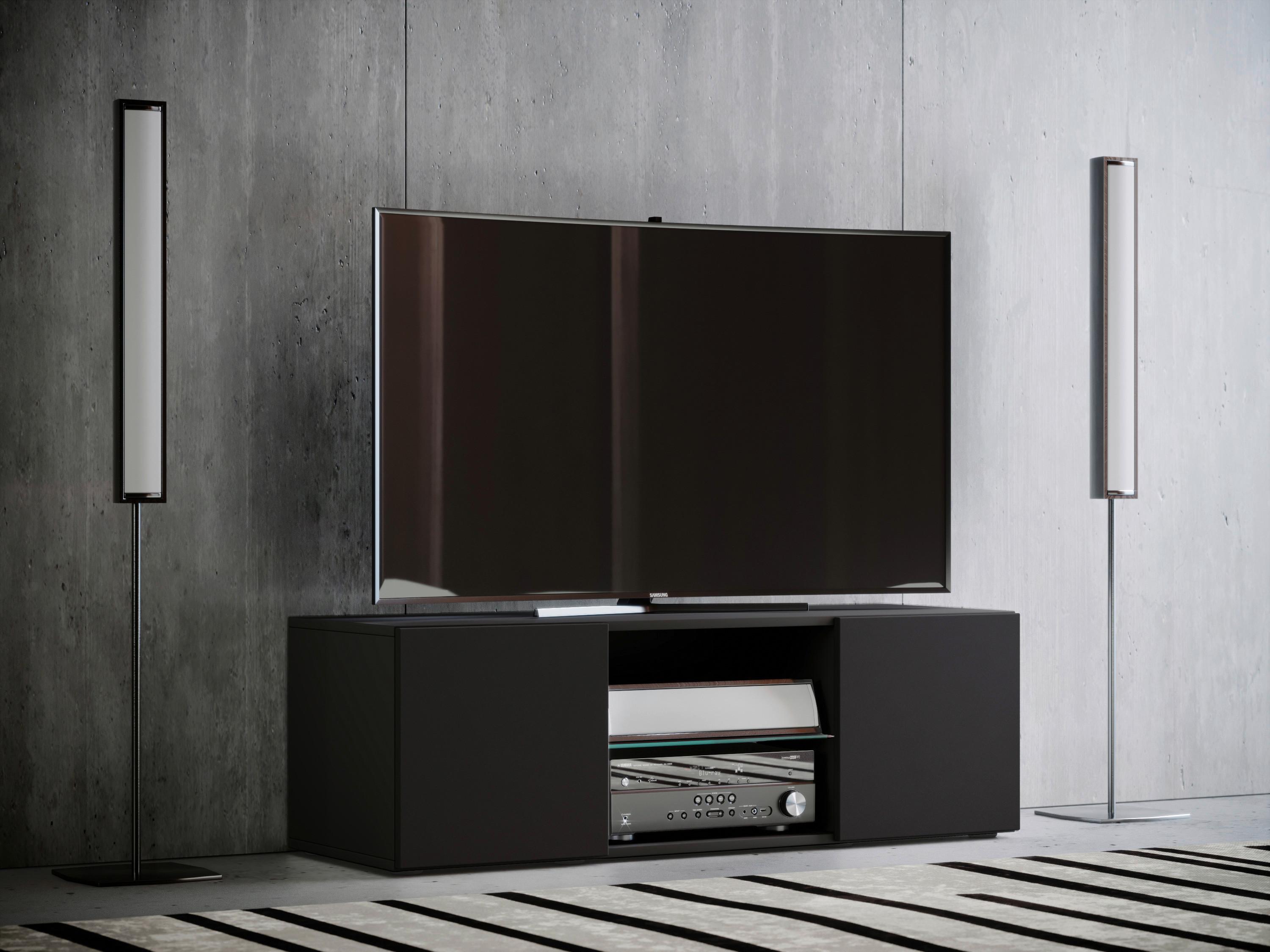Tv-element Lowina 115, Črna - črna, Konvencionalno, umetna masa/steklo (115/40/36cm) - MID.YOU