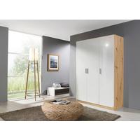 Ormar Sa Klasičnim Vratima Berlin - boja hroma/bela visoki sjaj, Moderno, pločasti materijal/plastika (136/197/54cm) - Modern Living