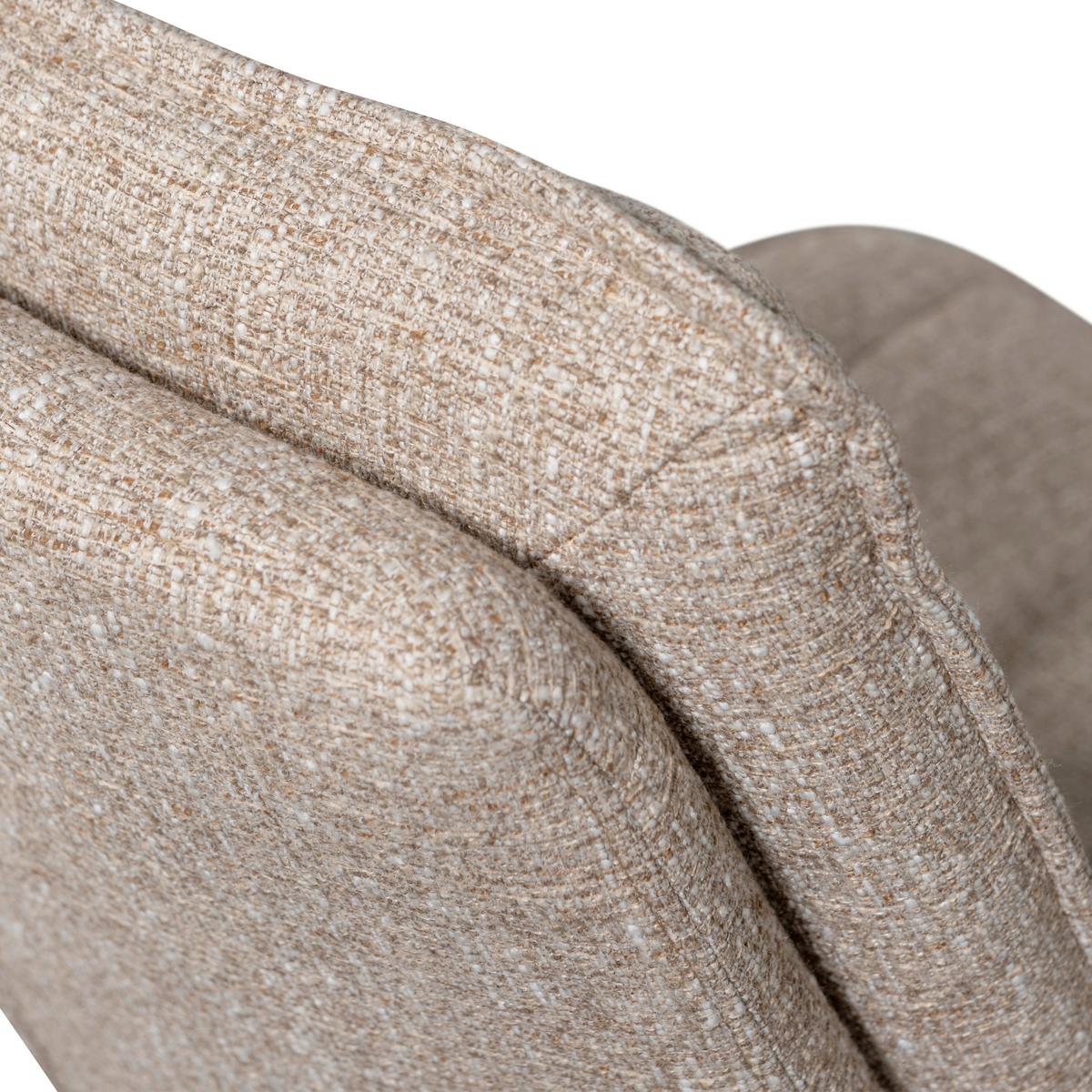SESSEL Milaro Naturfarben B: 75cm - Schwarz/Naturfarben, Design, Textil/Metall (75/88/94cm) - Livetastic